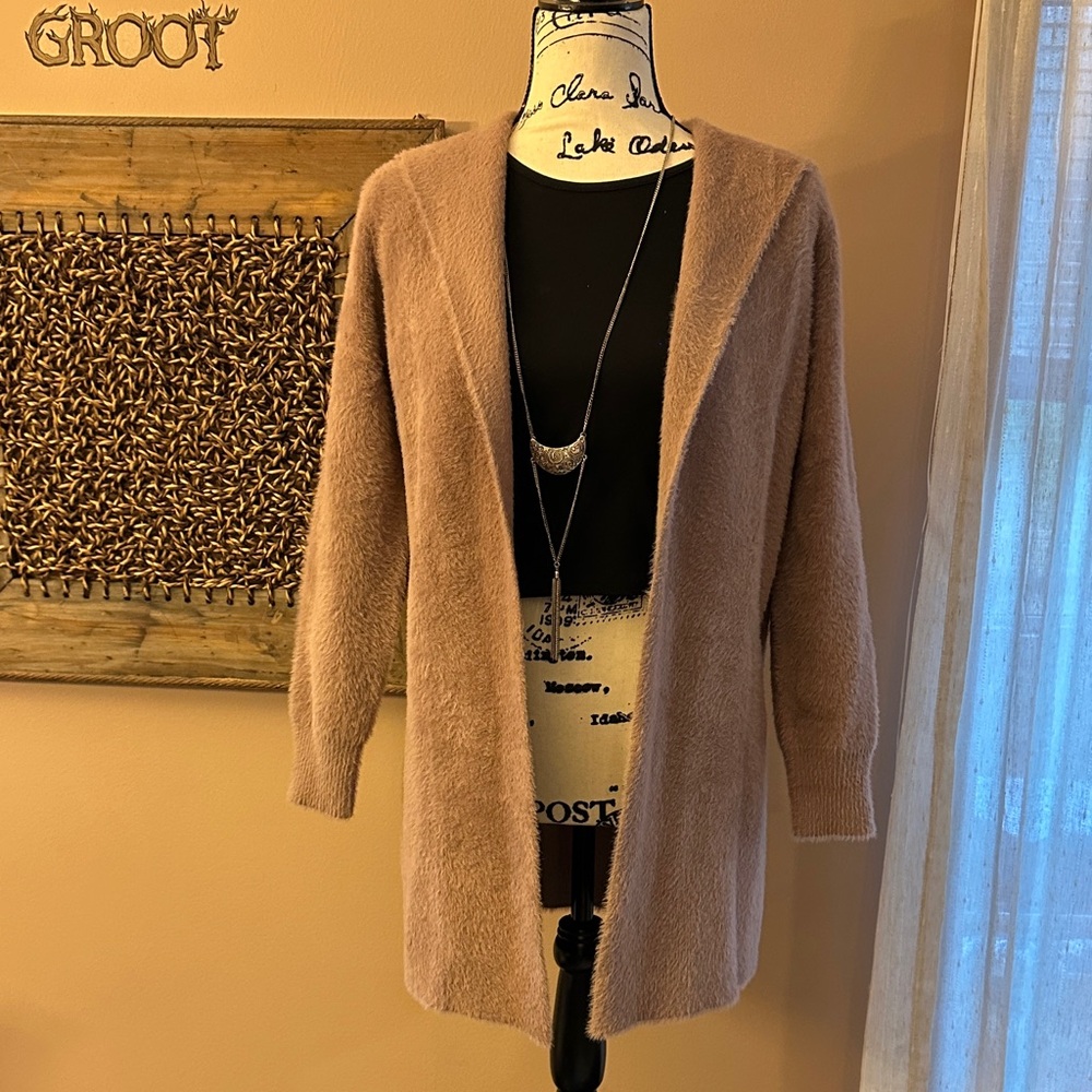 QVC NEW Cyrus Women's Tan Open-Front Cardigan measurements in pics. Very soft